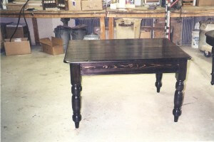 Custom Black Dye Finish. Satin Lacquer Handrubbed.