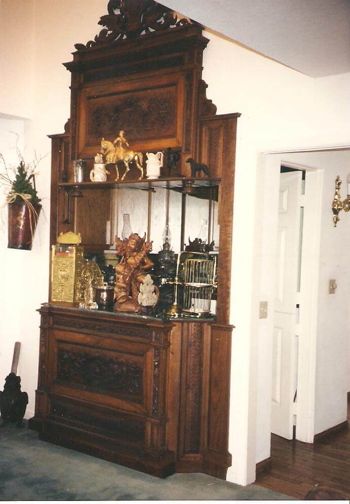 Image (94) Antique Walnut Bed - Cut up and fabricated into a bar.